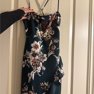 Floral Print Women's Low High Maxi Dress